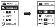 bouton INFO et maintenezle