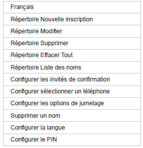 Commandes vocales (2/2)