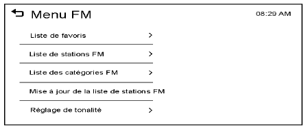 Mettre à jour la liste de stations