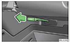 Fig. 72 Vide-poches : commande du refroidissement