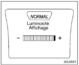 Reglage de la luminosite de l'ecran etdes boutons 