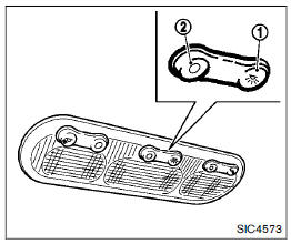 Commande de contro le de lampe de lecture (si le vehicule en est equipe ) 