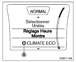 Passage en mode ECO de climatisation :